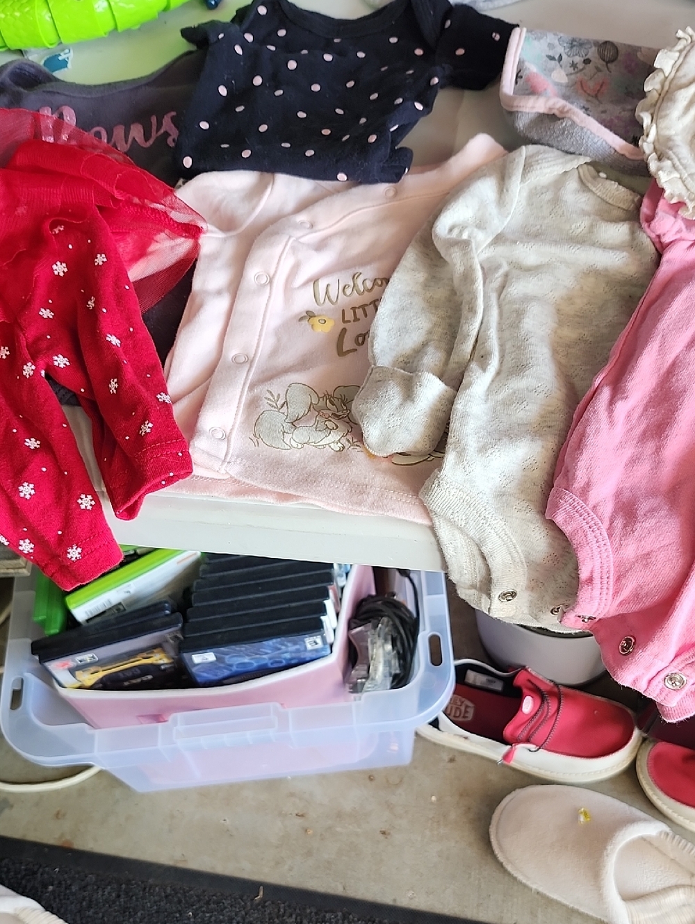 Baby Pink Floral Snap Romper - Unbranded